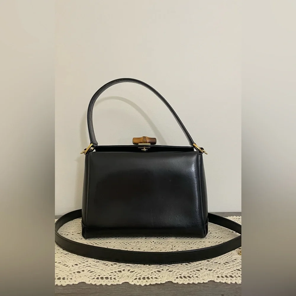 Gucci | Bags | Vintage Gucci Bamboo Turnlock With Top Handel And